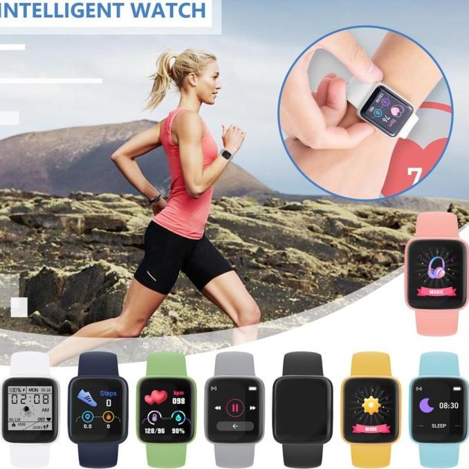 Smartwatch Y68 Candy Macaron Smart watch D20 Olahraga Pria Wanita