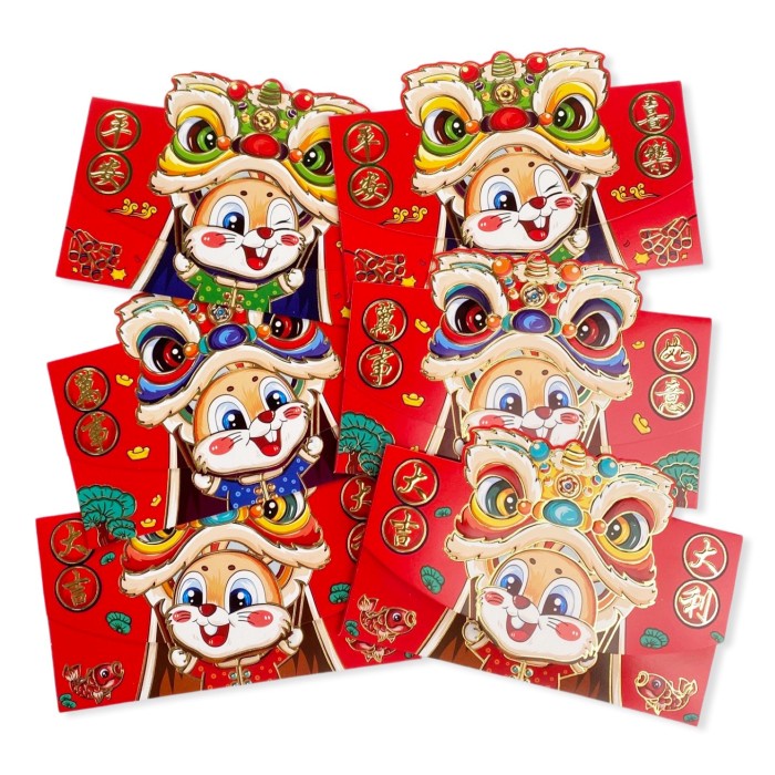 

New! Scoop Angpau Hongbao Imlek CNY Kelinci 6pcs mix 65022401 Limited