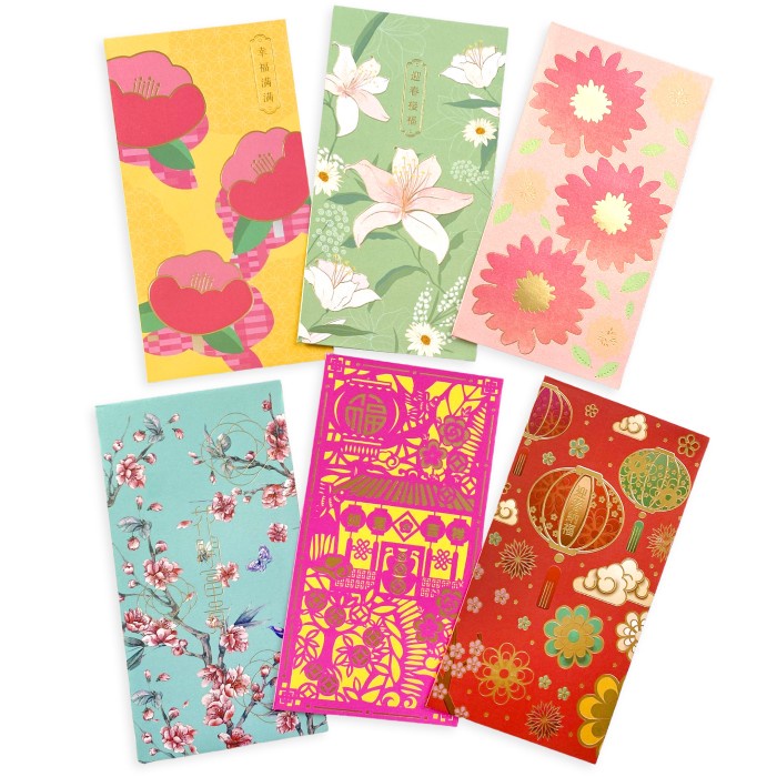 

New! W! Accessories Angpau Hongbao Imlek CNY Wedding 6pcs mix 65024101 Limited