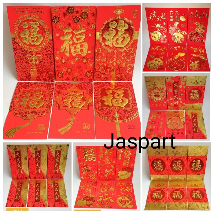 

New! 6pcs Angpao 2024 FU NAGA Imlek Merah PREMIUM ANGPAO FUK angpao imlek Limited