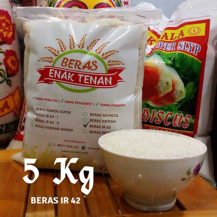 

Beras IR 42 / Beras Pera Cap Enak Tenan (5 Kg)