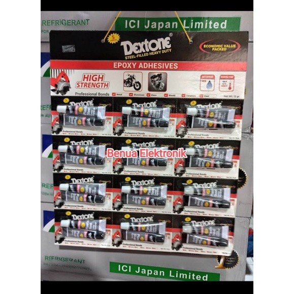 

Terbaru 12Pcs Dextone Lem Campur 12Gr Lem Besi Epoxy Plastik Steel 5 Menit Promo Terlaris