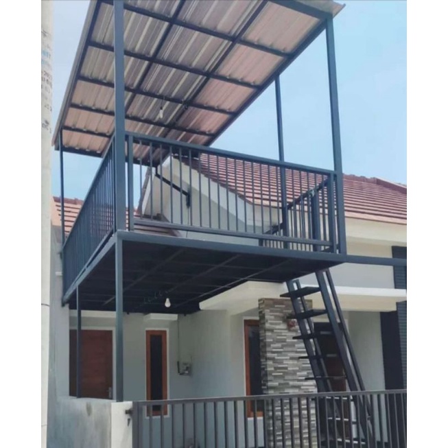 mezzanine dak besi kanopi balkon