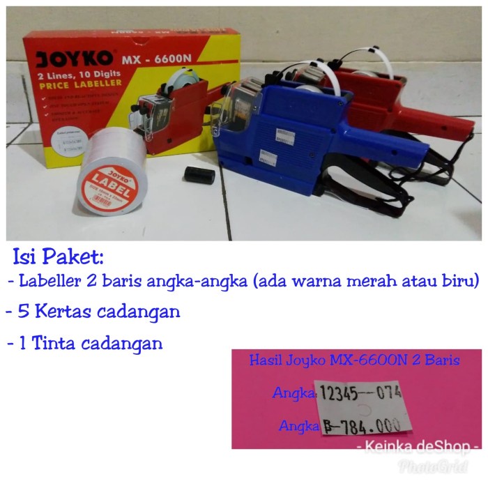 

PAKET Alat cetak kertas Label harga Price Labeller 2 line baris Angka