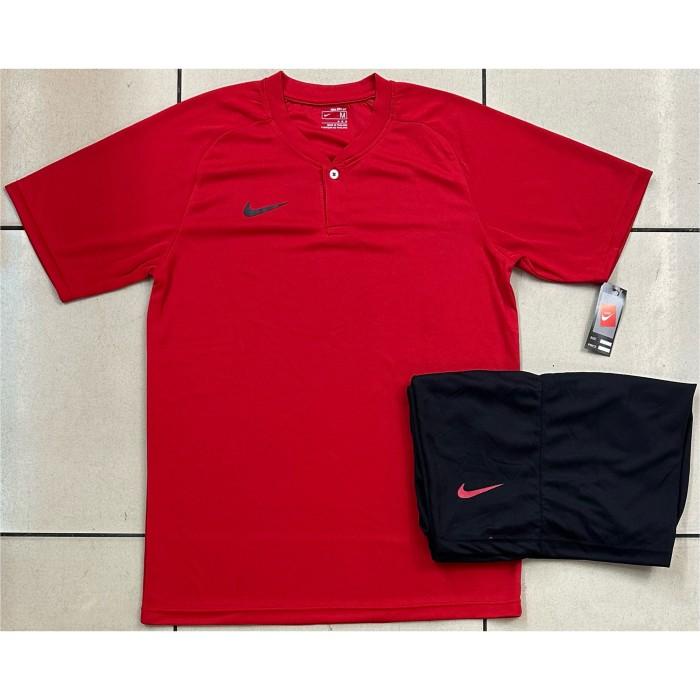 JERSEY / STELAN FUTSAL NIKE MERAH HITAM / BAJU BOLA DEWASA REAL PICK