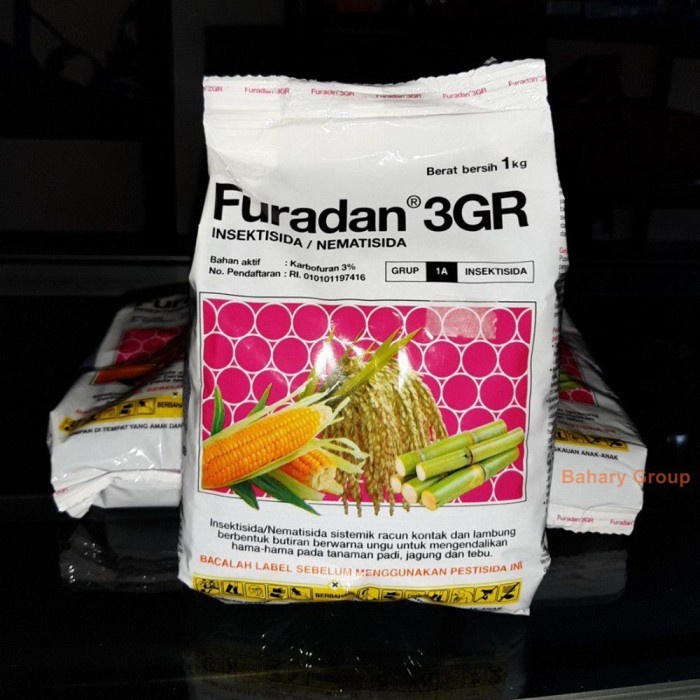 Obat Hama Tanaman Pertanian Insektisida + Nematisida FURADAN 3GR 1kg