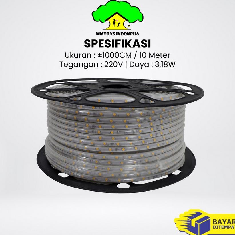 -C883 Lampu Led Strip Selang 5050 Uk 10M 220V Fleksibel Waterproof / Hiasan Dekorasi Indoor Outdoor 