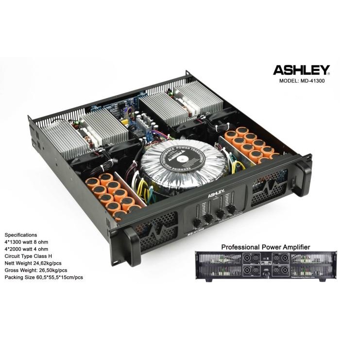 POWER AMPLIFIER ASHLEY MD41300 POWER MD 41300
