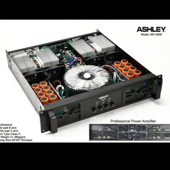 POWER AMPLIFIER ASHLEY MD-4800 POWER 4 CHANEL CLASS H ORIGINAL