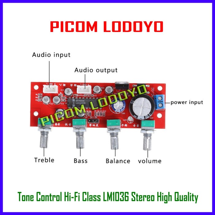 FREE ONGKIR TONE CONTROL DIGITAL HI-FI CLASS LM1036 STEREO HIGH QUALITY LM1036N FREE ONGKIR