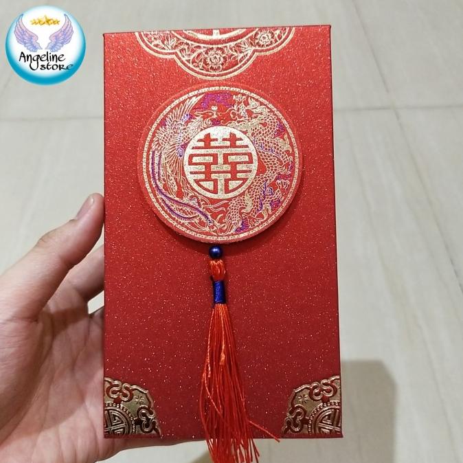 

[IMLEK] Red Amplop / Kotak Angpao Mewah Shuang Xi (Double Happiness) TERLARIS