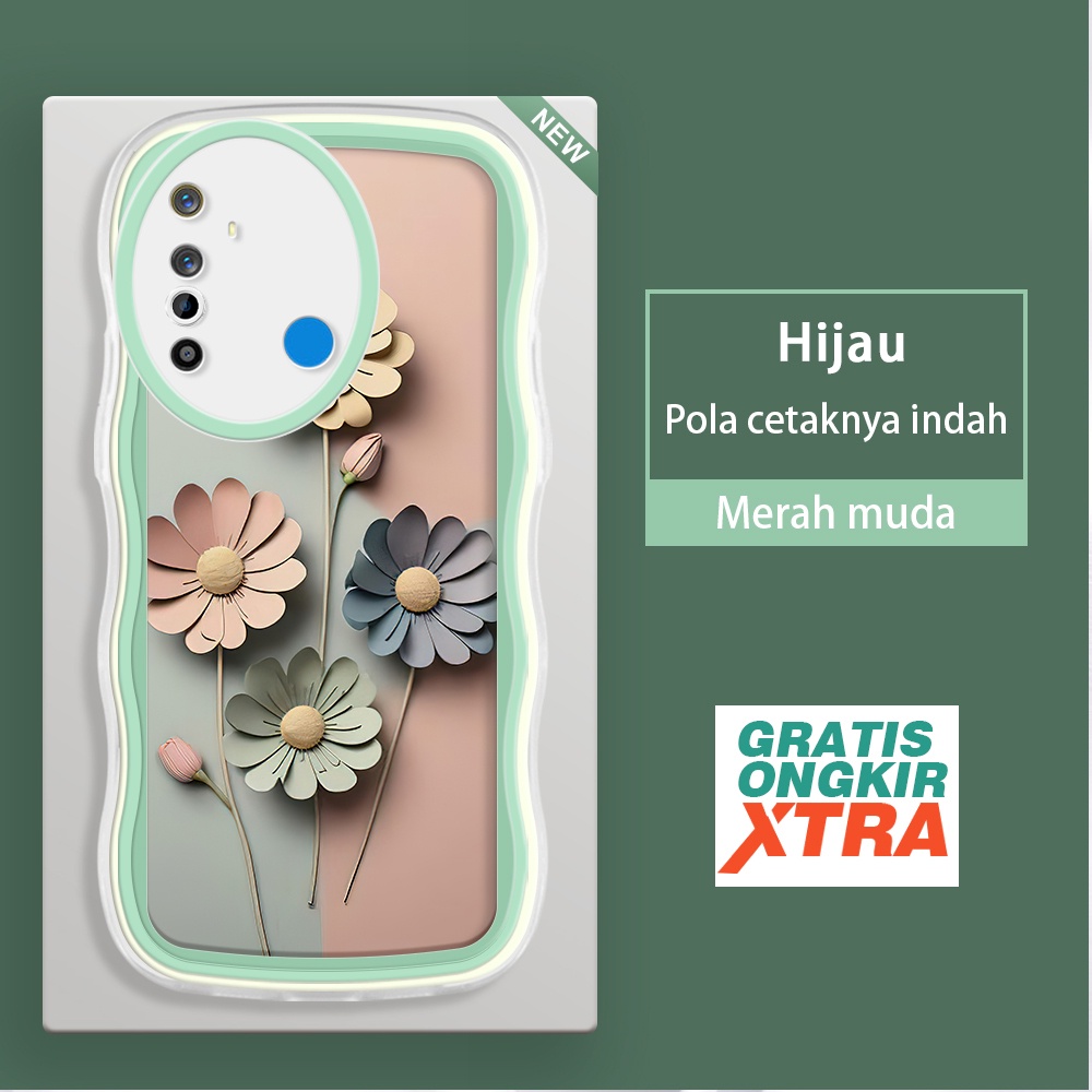 jinsouwe Realme 5 5i 5s 6 6i 6S 7i C17 8 8i 9 pro plus 9i  Casing Ponsel  Pola Peraturan bunga - Dai