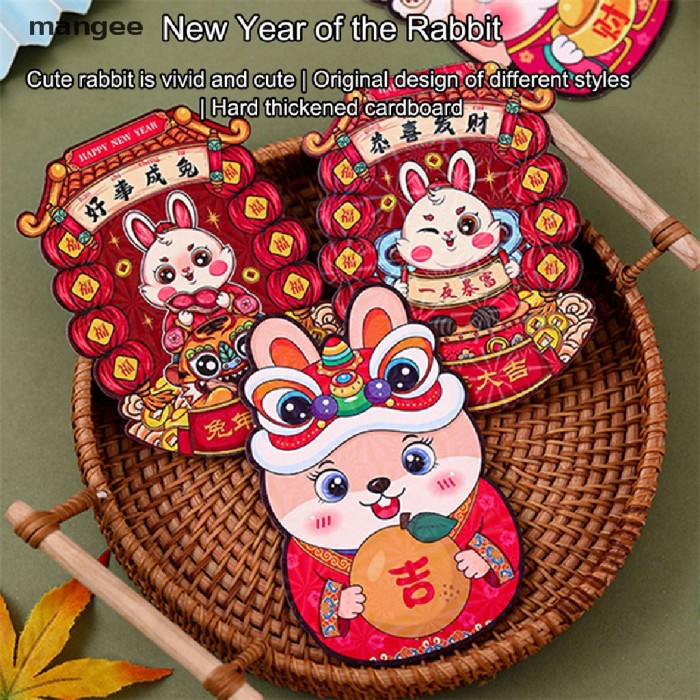 

New! QC6pcs2023ready Stock Kelinci Tahun Imlek Angpao Amplop Merah Limited