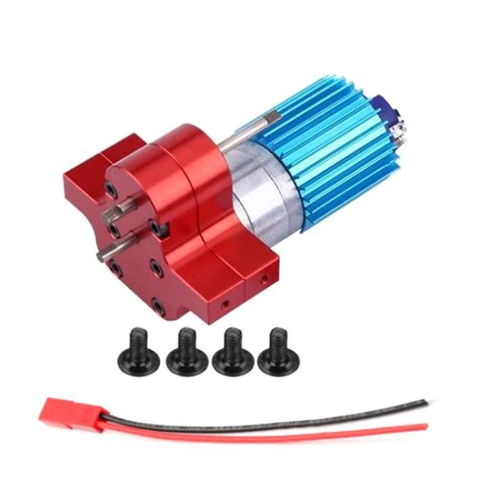 GEARBOX SINGLE SPEED METAL RC MN WPL DINAMO MOTOR 370 ORIGINAL TERBARU