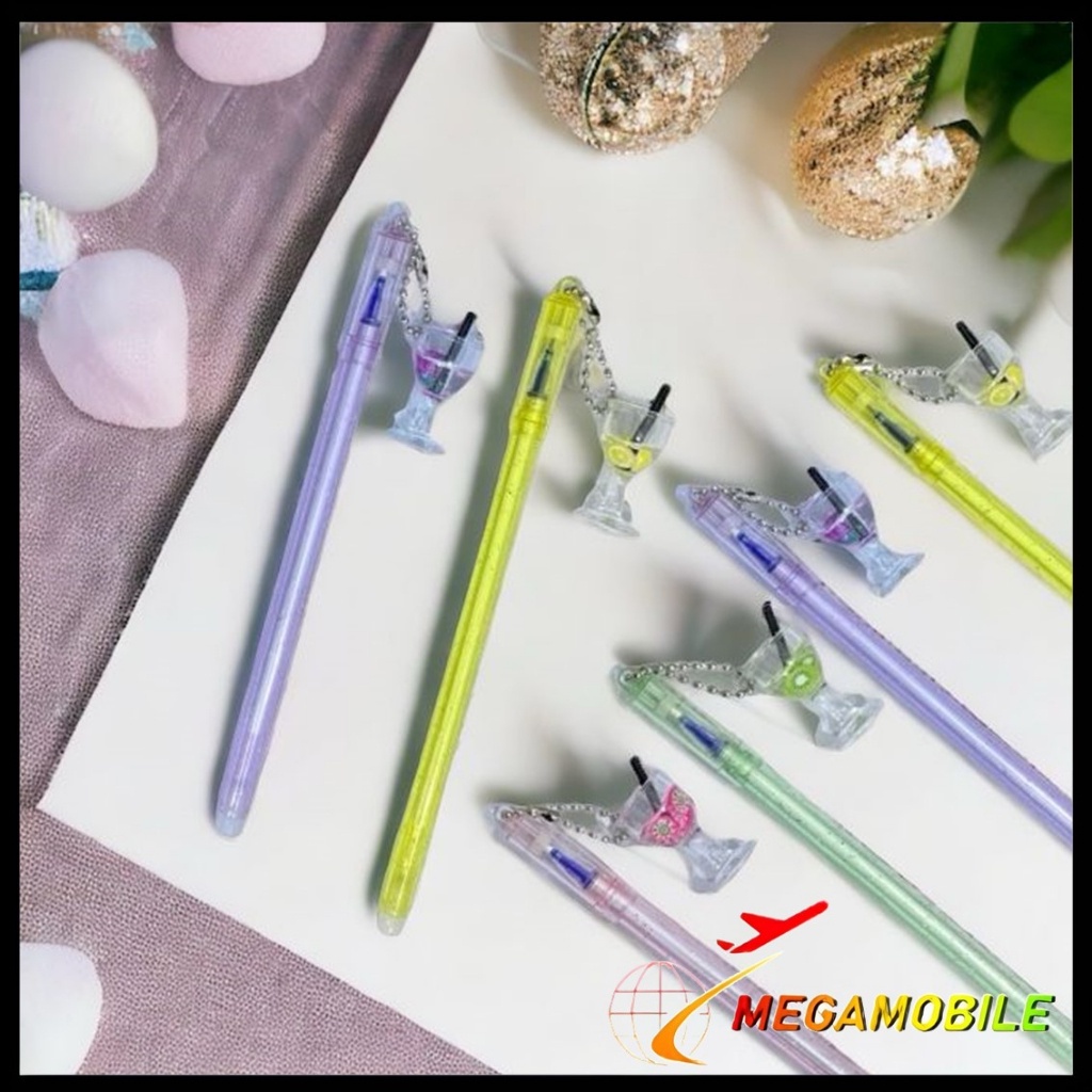 

MM - Pulpen Lucu Aesthetic Pulpen Gelas Juice Fancy Pen Gantungan Minuman Cocktail Bolpoint Karakter Minuman Cangkir Pena Gel Bolpen Unik Alat Tulis Kantor Gel Karakter