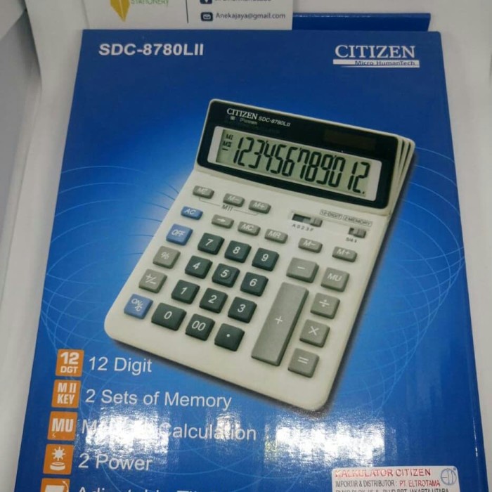 

KALKULATOR CITIZEN SDC 8780 ORIGINAL TERBARU