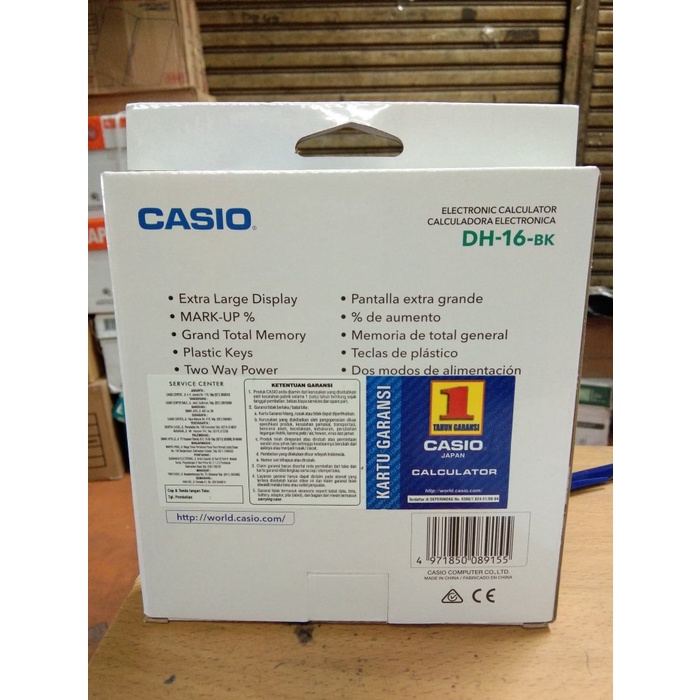 

CALCULATOR 16 DIGIT CASIO DH 16 ORIGINAL TERBARU
