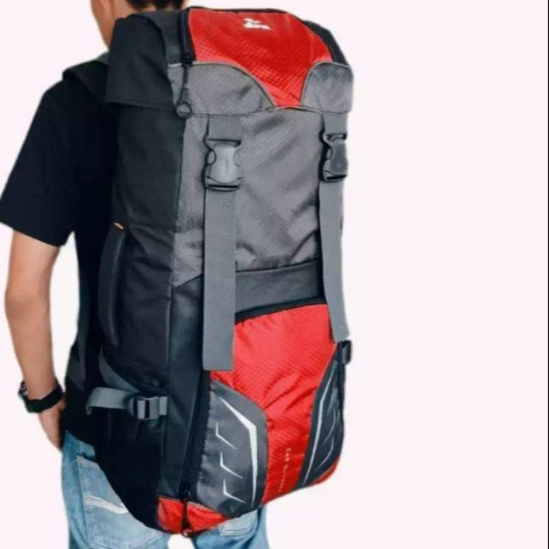 Elbrus Tas Keril Gunung Pria Kapasitas 60 Liter Tas Carril Camping Hiking Cowo Free Raincover
