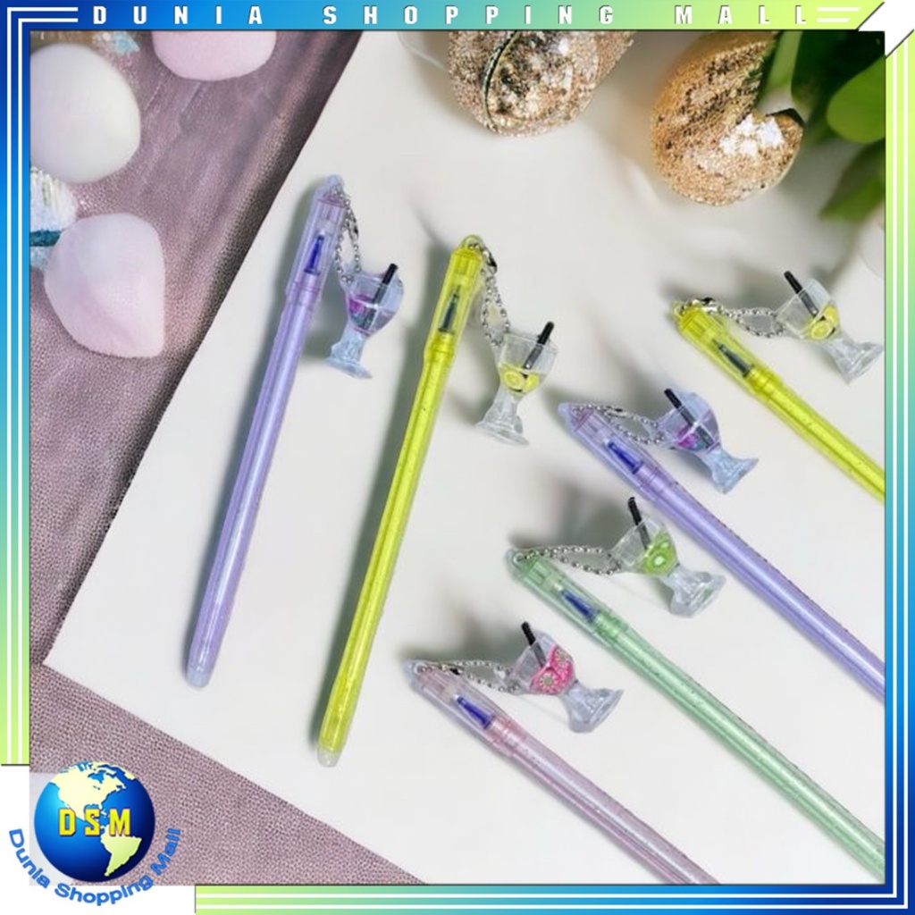 

DSM Pulpen Lucu Aesthetic Pulpen Gelas Juice Fancy Pen Gantungan Minuman Cocktail Bolpoint Karakter Minuman Cangkir Pena Gel Bolpen Unik Alat Tulis Kantor Gel Karakter