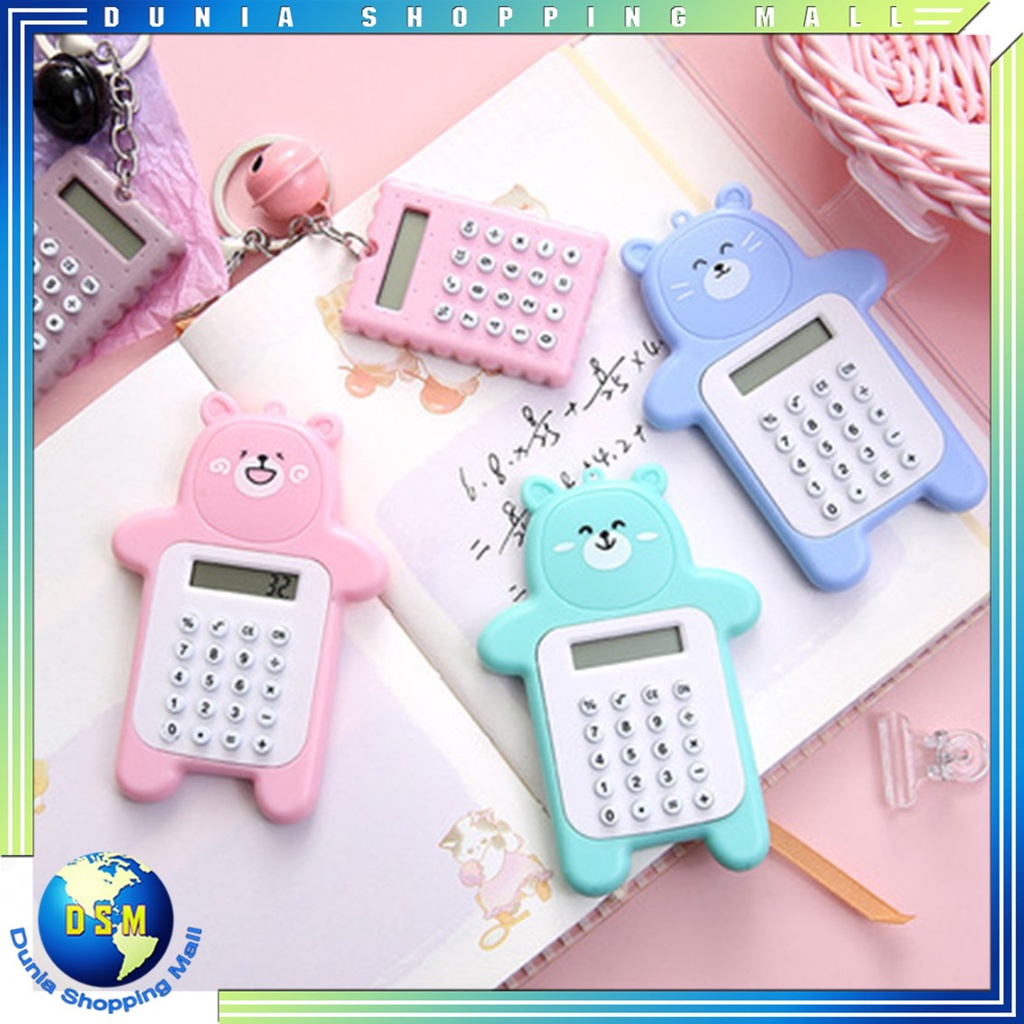 

DSM Calculator Mini Portable Motif Bear Kalkulator Portable Mini Beruang Kalkulator Unik Kalkulator 8 Digit Mini Portable Kalkulator Beruang Tombol Karet Kalkulator Sekolah /Stationary Warna Warni