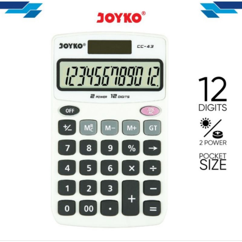 

Pocket Calculator / Kalkulator Saku Joyko 12 Digit CC-43