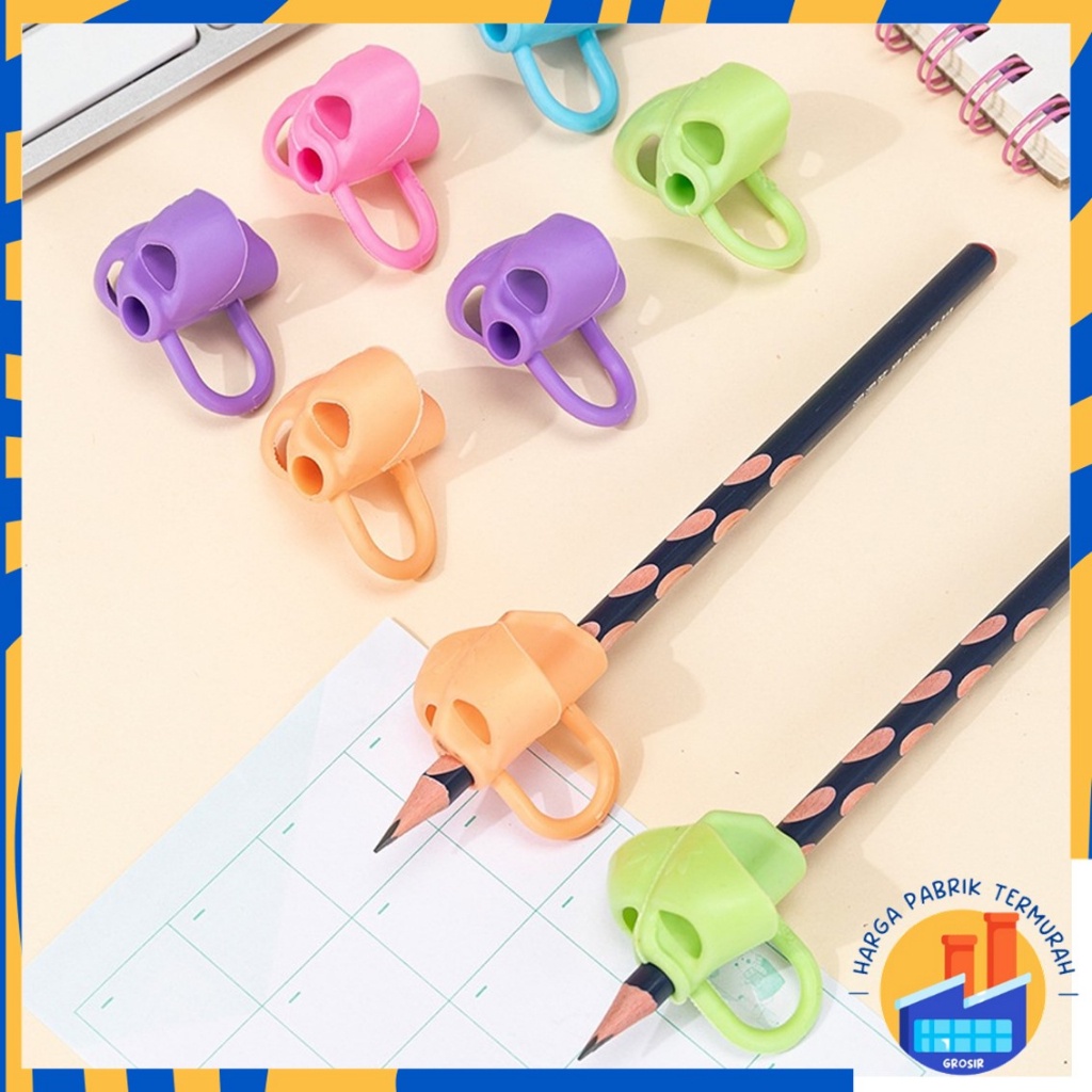 

HPT Pencil Grip Alat Bantu Tulis Anak Tk 3 Jari Posture Corrector Tool Alat Membantu latihan Belajar menulis Pegang Pensil 3jari Silikon Dengan Benar