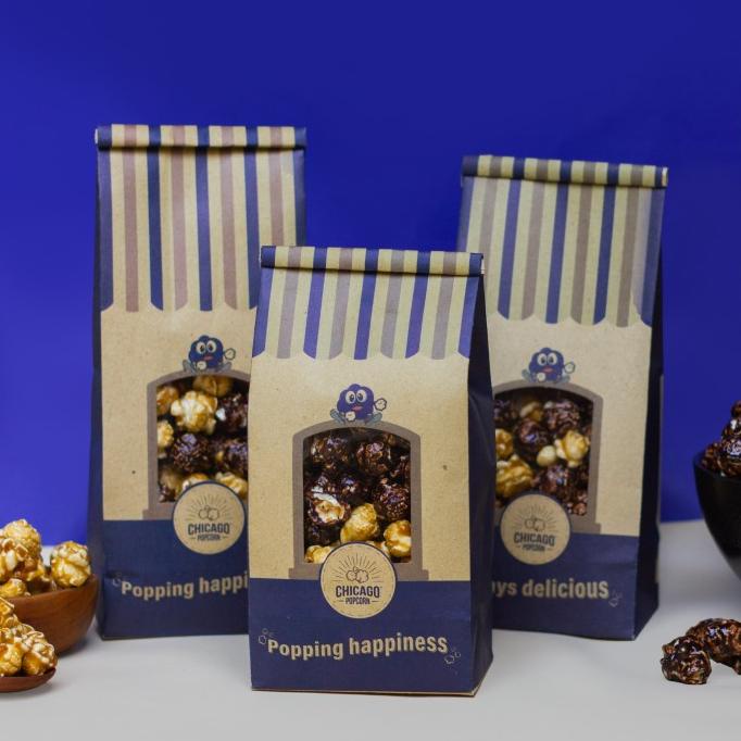 

READY STOCK CHICAGO POPCORN COKLAT SMALL, 150 GR, FRESHLY MADE !!!!!