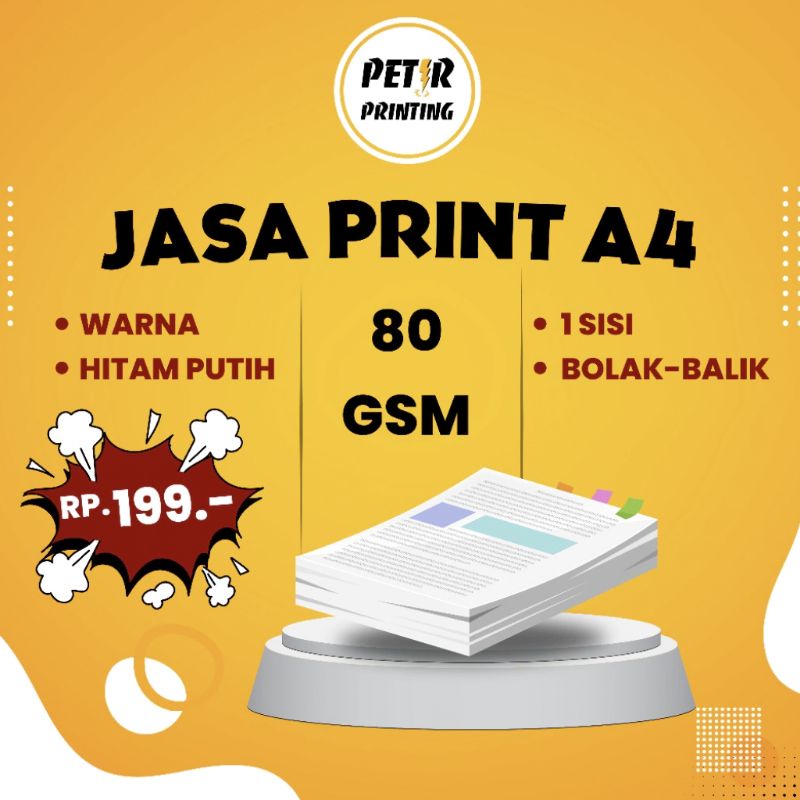 

Jasa print A4 80 GSM