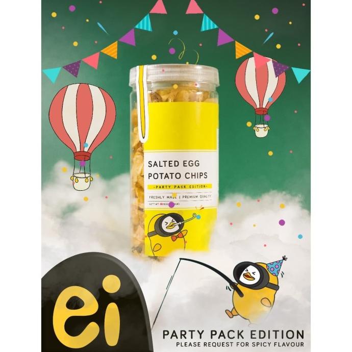 

READY STOCK EI SALTED EGG POTATO CHIPS PARTY PACK EDITION !!!!!