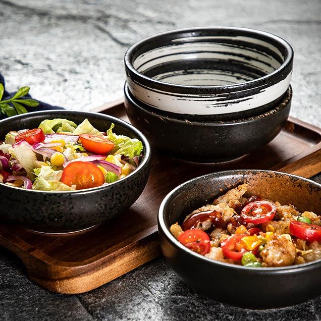 Yui Korean Rice Bowl 5" / Piring Mangkok Mangkuk Nasi Lauk Banchan Kerak Kecil Korea Jepang Rustic A