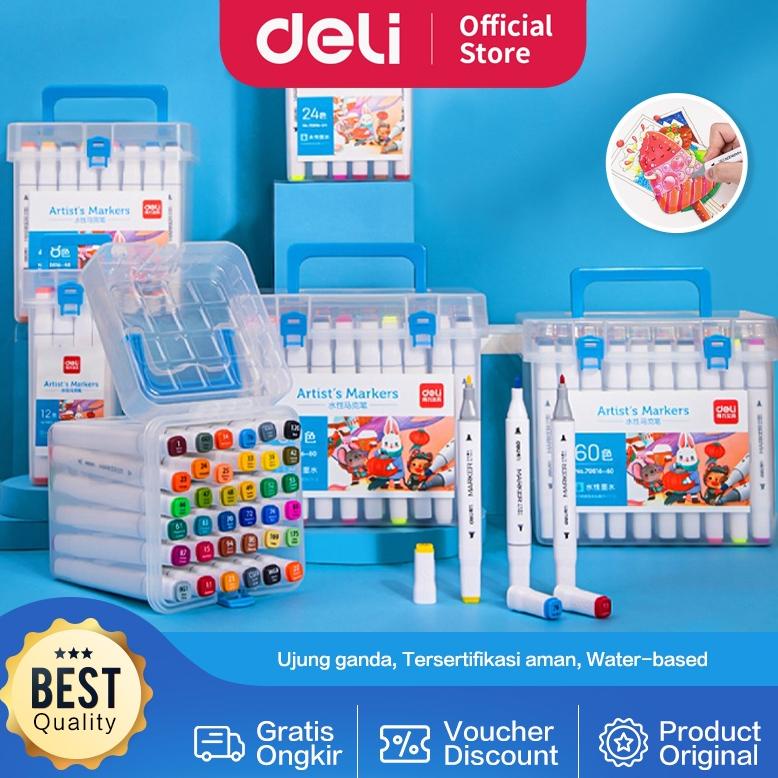

Diskon Deli Sketch Marker / Water-based Marker / Spidol Sketsa Double Tip 12 hingga 80 Warna 70816 Termurah