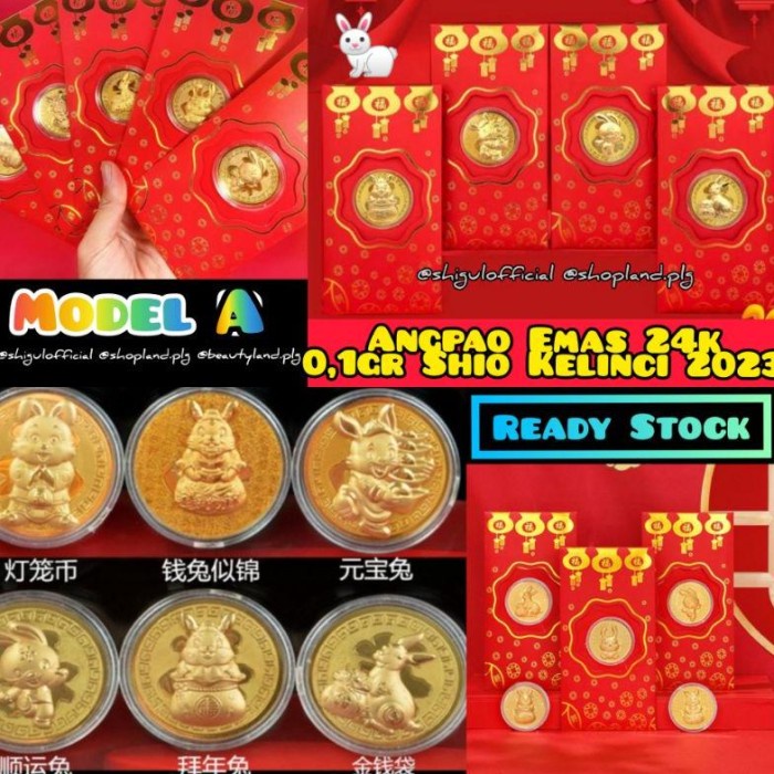 

New! Angpao Gold Angpao Emas 24K Shio Kelinci Rabbit 2023 Imlek Au999 - Model A 2 Limited