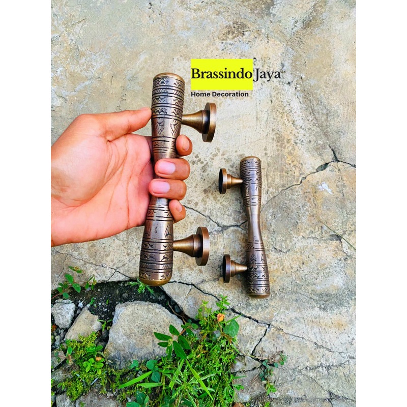 [AESTETHIC COLLECTION] Handle Pintu Kuningan Ukir Egip / Handle Pintu Kuningan Antik