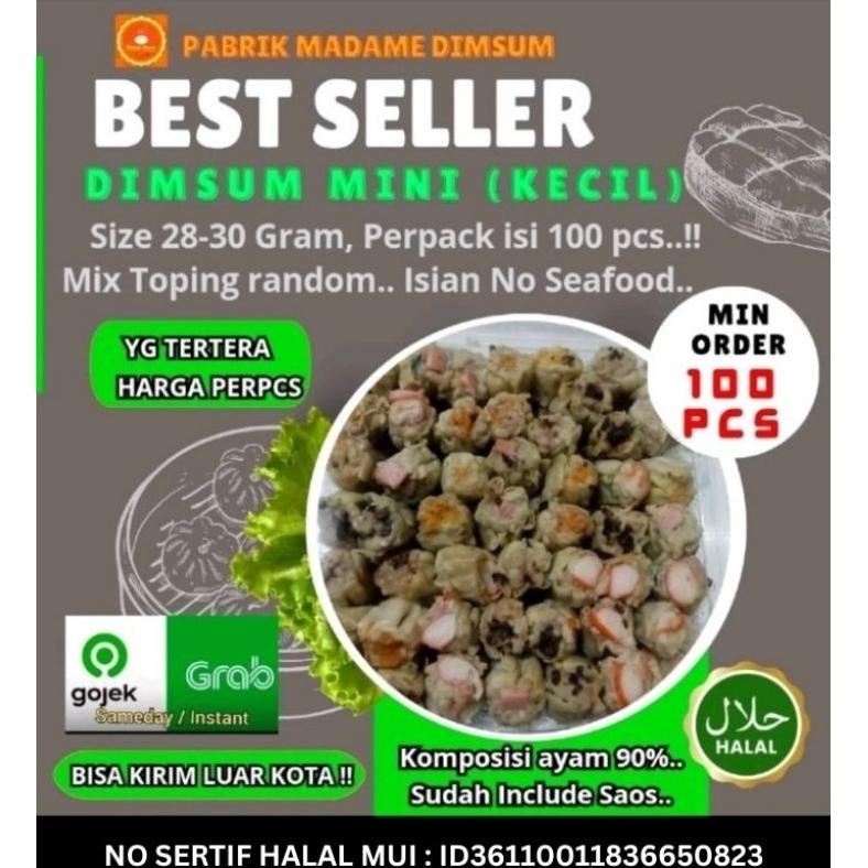 

Ready (SIZE KECIL / MINI)(INCLUDE SAOS) DIMSUM TERMURAH Rp 1000-AN..(PERPACK ISI 100 pcs).. PABRIK FROZEN FOOD DIMSUM HALAL AYAMNYA BERASA KARNA 90% AYAM BUKAN TEPUNG..