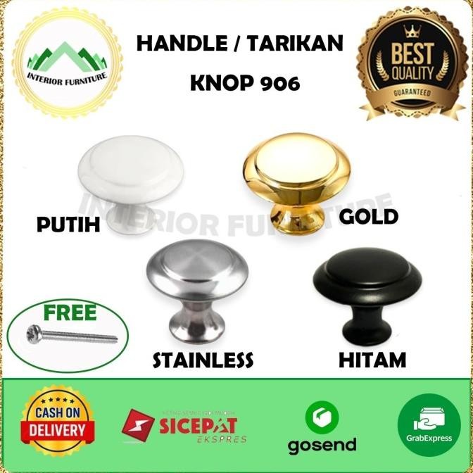 Knop Laci - Terbaru Knob Knop Bulat 906 Tarikan Laci Knop Laci Bulat 906 Hitam