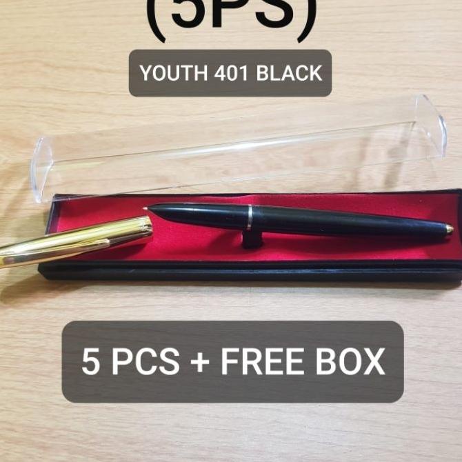 

Paket Grosir Fountain (5Ps) + Free Box. Youth 401 Bla. A Pul Ink Tinta Isi Ulang
