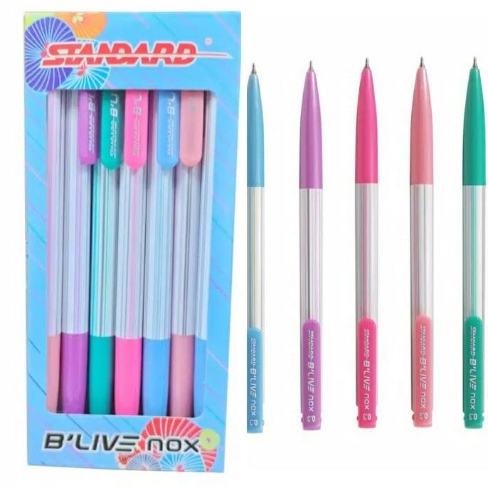 

Standard Pen Pulpen B'LIVE nox 0.3 Isi 12 Ballpoint BLIVE nox