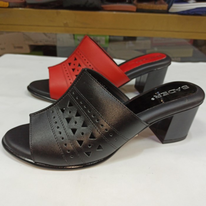 Bader Sandal Wanita Hak 5Cm Kulit Asli Sampai Size 42