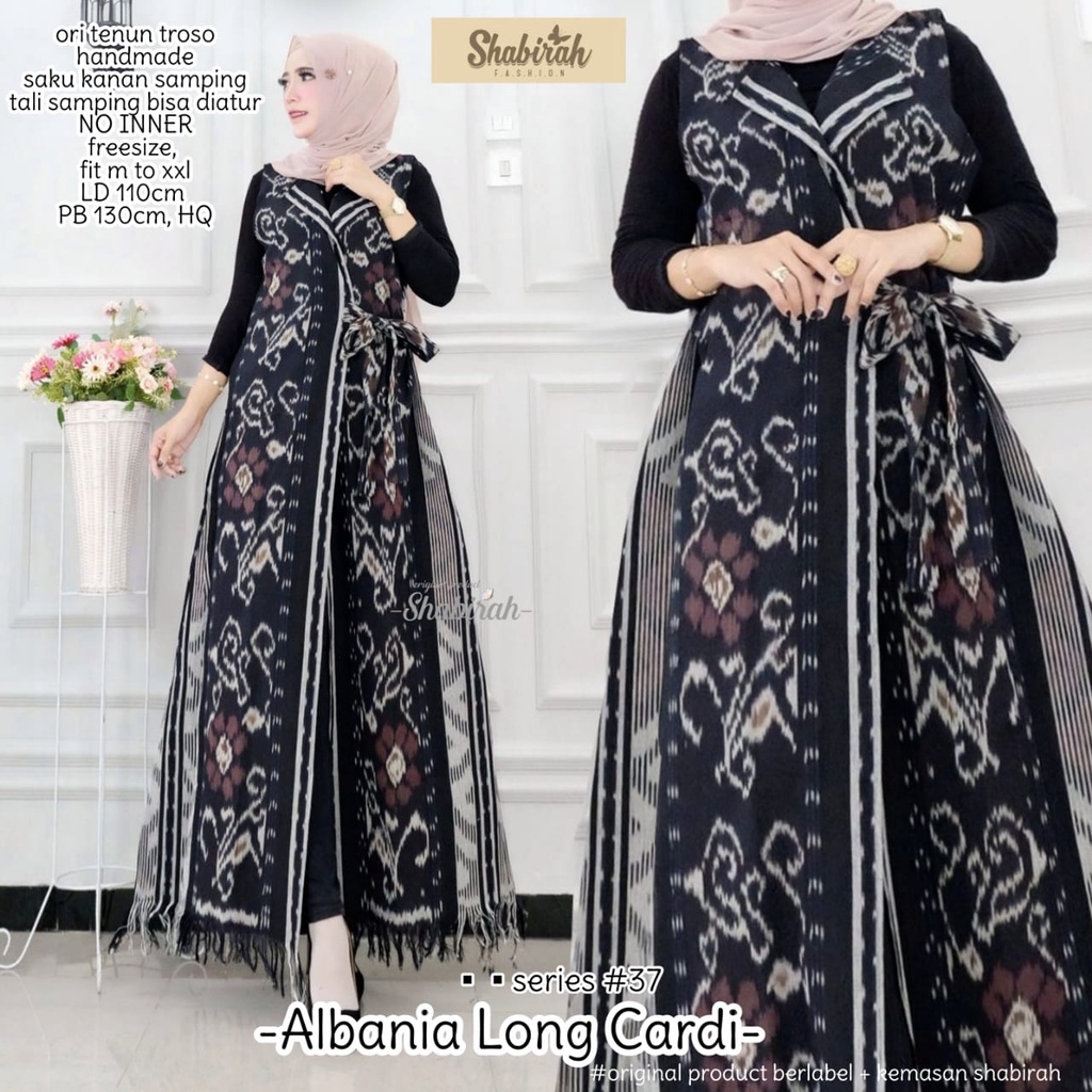 [AMAZED PEOPLE] ALBANIA Long Outer Etnic Tenun Troso ORI SHABIRAH CARDIGAN OUTER ROANA RUFFLE OUTER