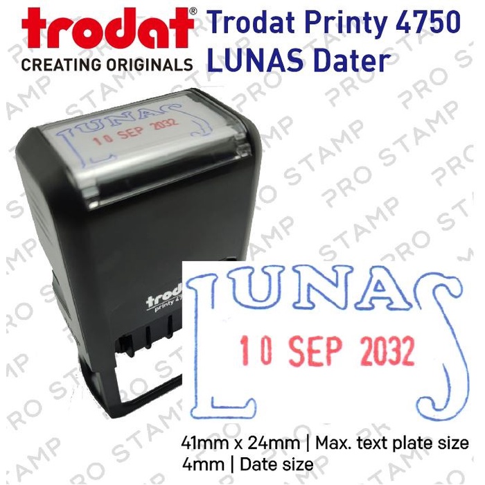

Stempel Otomatis Trodat 4750 Dater / LUNAS