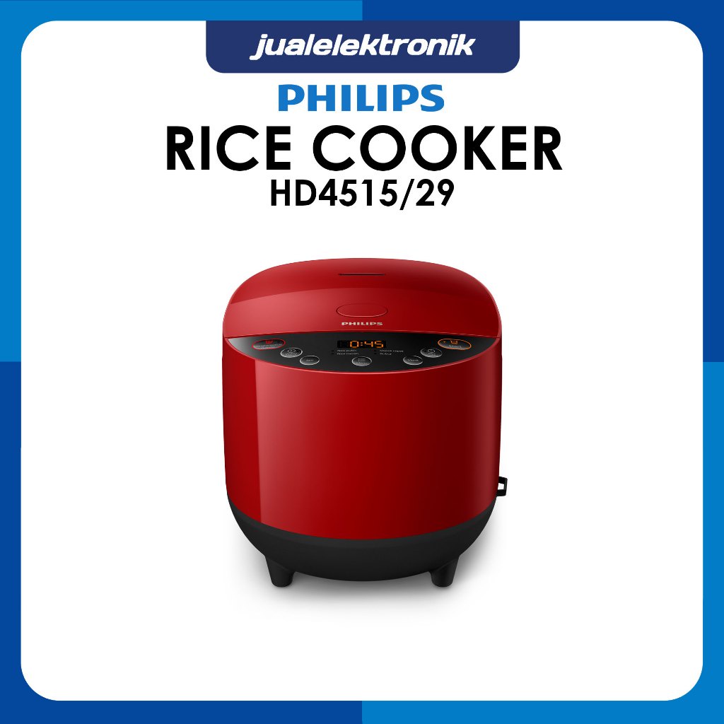 Philips HD4515/29 – Rice Cooker 1.8 Liter 5 Menu Merah