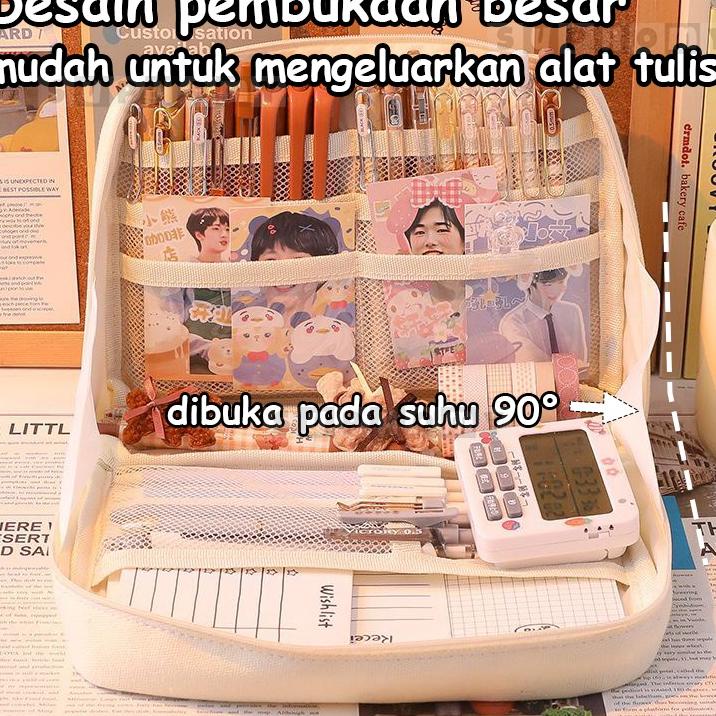 

Kotak Cil Tas Atempat Cil Tas Sil Tempat Alat Tulis 90 Kapasitas Besar Pembukaan Besar