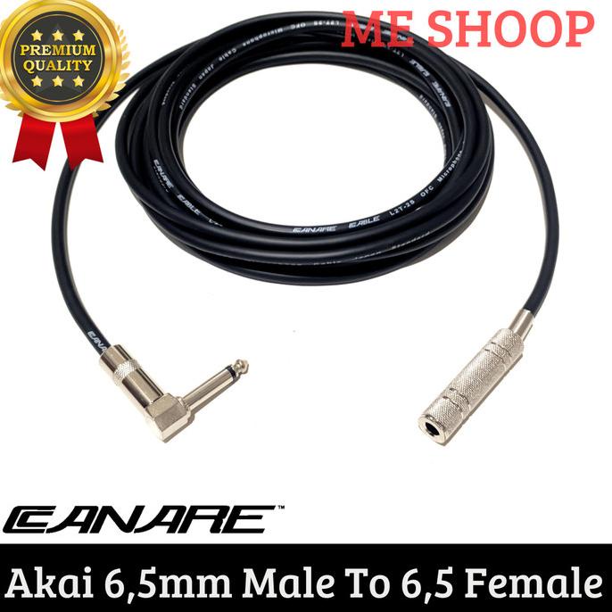Kabel Extension Jack Akai Mono L 6.5 Male To Jack Akai Mono 6.5 Female