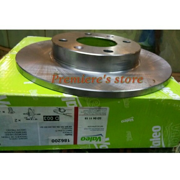 brake disc / piringan rem depan peugeot 206 manual merk valeo