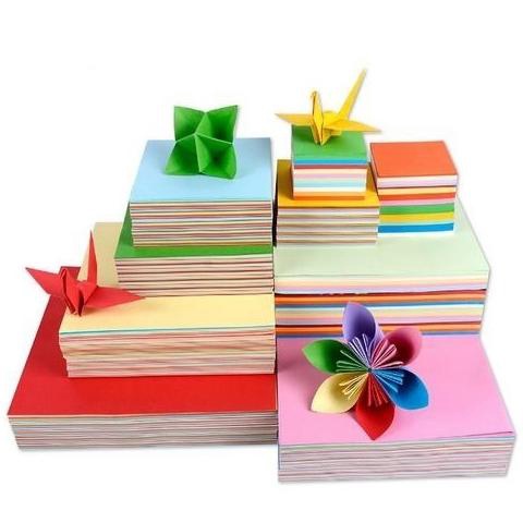 

Origami Paper - Kertas Origami Polos 10 Warna (100Pcs)