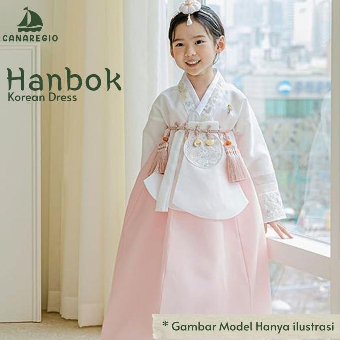 Hanbok Anak Korea BROCADE Rok Organza Dress Hanfu