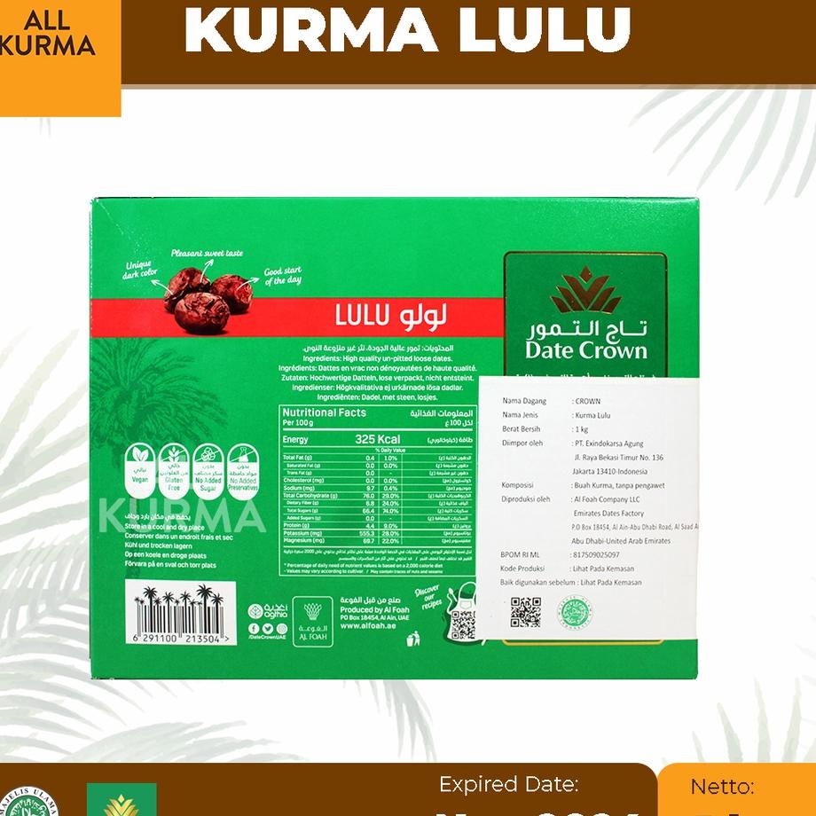 

Date Crown Kurma Lulu (1Kg) Dari Uae In Box