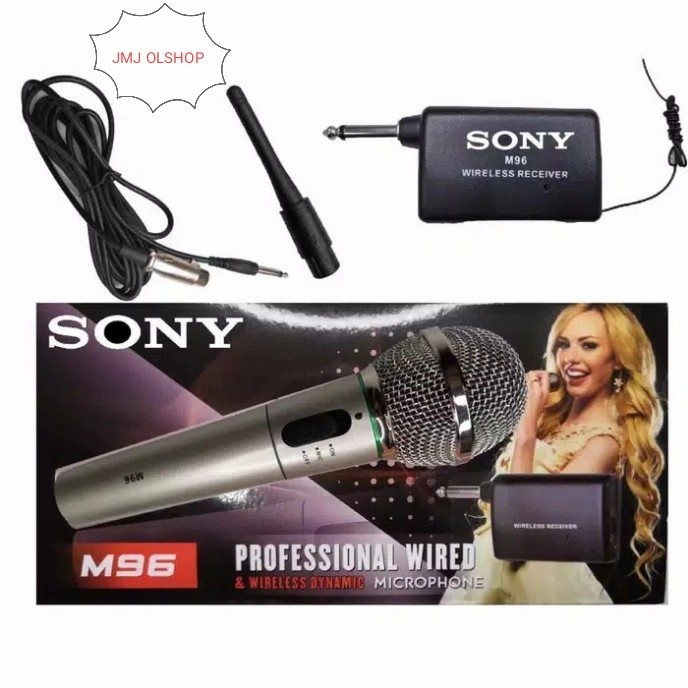 Terlaris Microphone Sony M96 Mik Karaoke/Mikrofon/Mic Single Wireless SALE