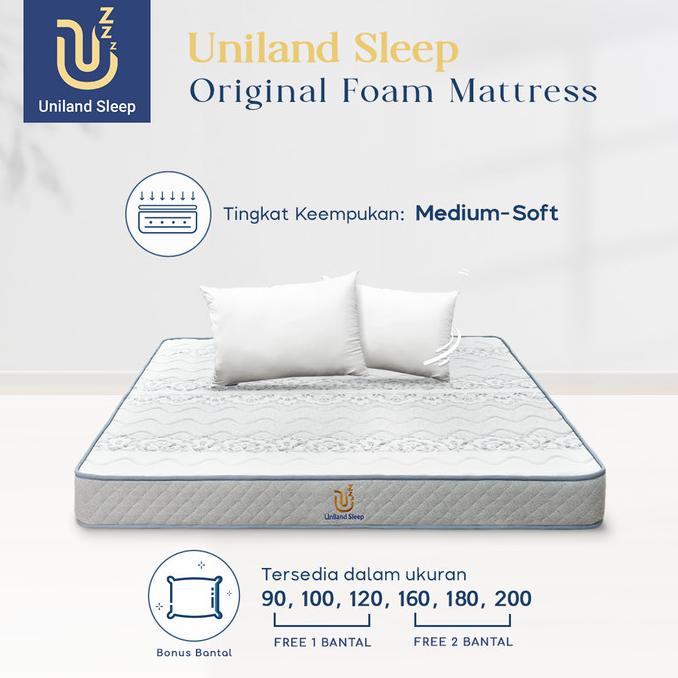 Kasur Busa Uniland Sleep Original 15cm Foam Mattress Box FREE BANTAL