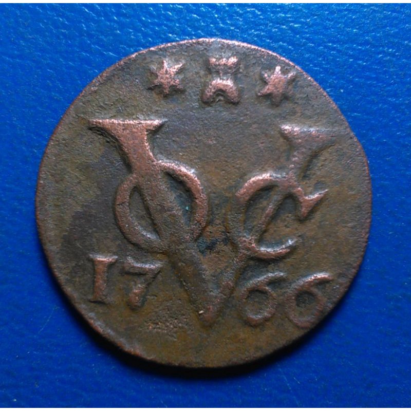 Koin VOC 1 Duit Zeeland 1766